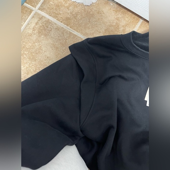 Mango Quilted Panel Black Sweatshirt in L NWT - Picture 4 of 8